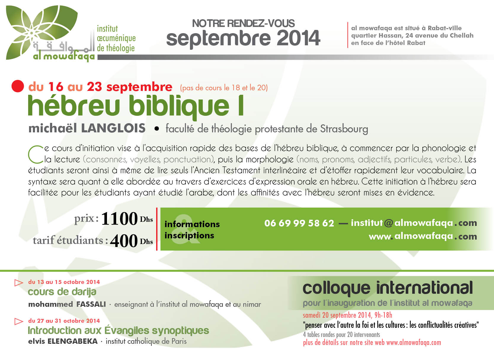 Prospectus web - cours de septembre 2014 (1)